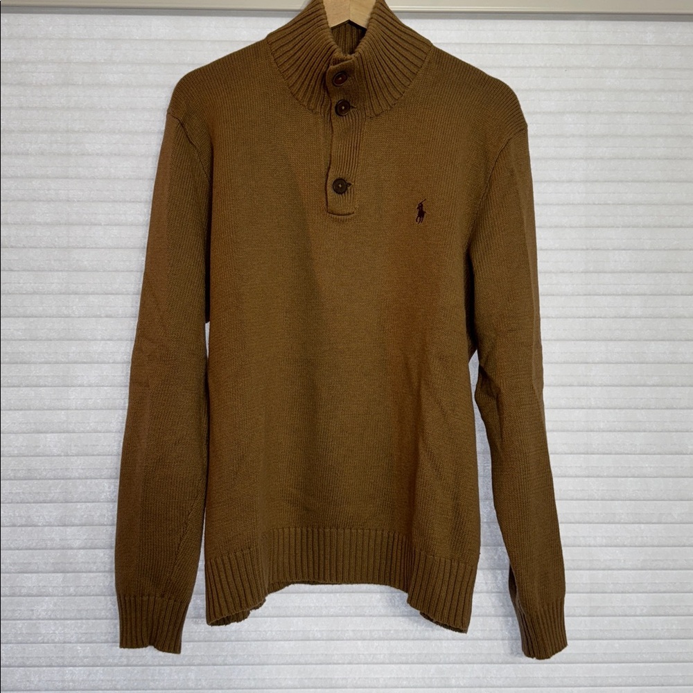 Polo Ralph Lauren Men's 1/4 button Turtleneck Sweater. Sz M. New without tags.